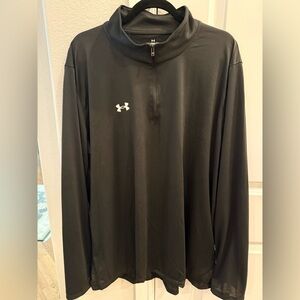 Under Armour Mens Black 1/4 Zip Lightweight Loose Pullover-Size XXL